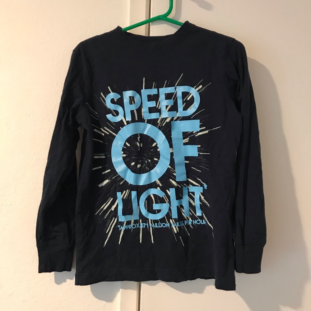 Lands’ End science-themed long sleeve tee shirt